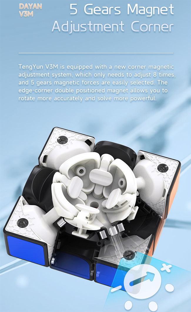 DaYan TengYun M V3 3x3x3 Magnetic Speed Cube Stickerless